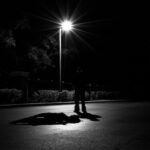 a person in the dark