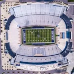aerial photography of football stadium