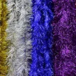 blue and white fur textile