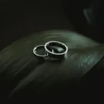 silver-colored rings