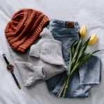 orange knit cap