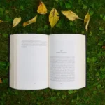 opened book on grass during daytime