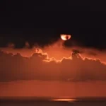 photography of red moon