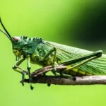 selective focus photography of green insect