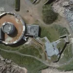 aerial photography of round building