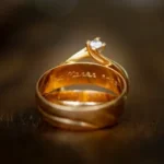 gold-colored ring