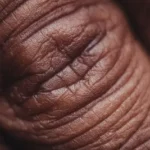 persons hand in close up image
